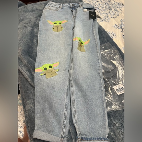 Her Universe Denim - Her Universe Star Wars Themed Grogu pants